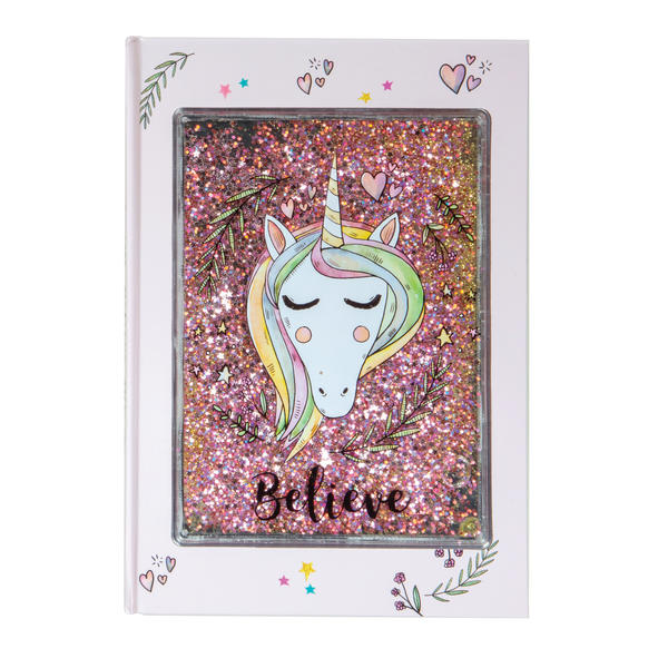 Unicorn glitter cover journal